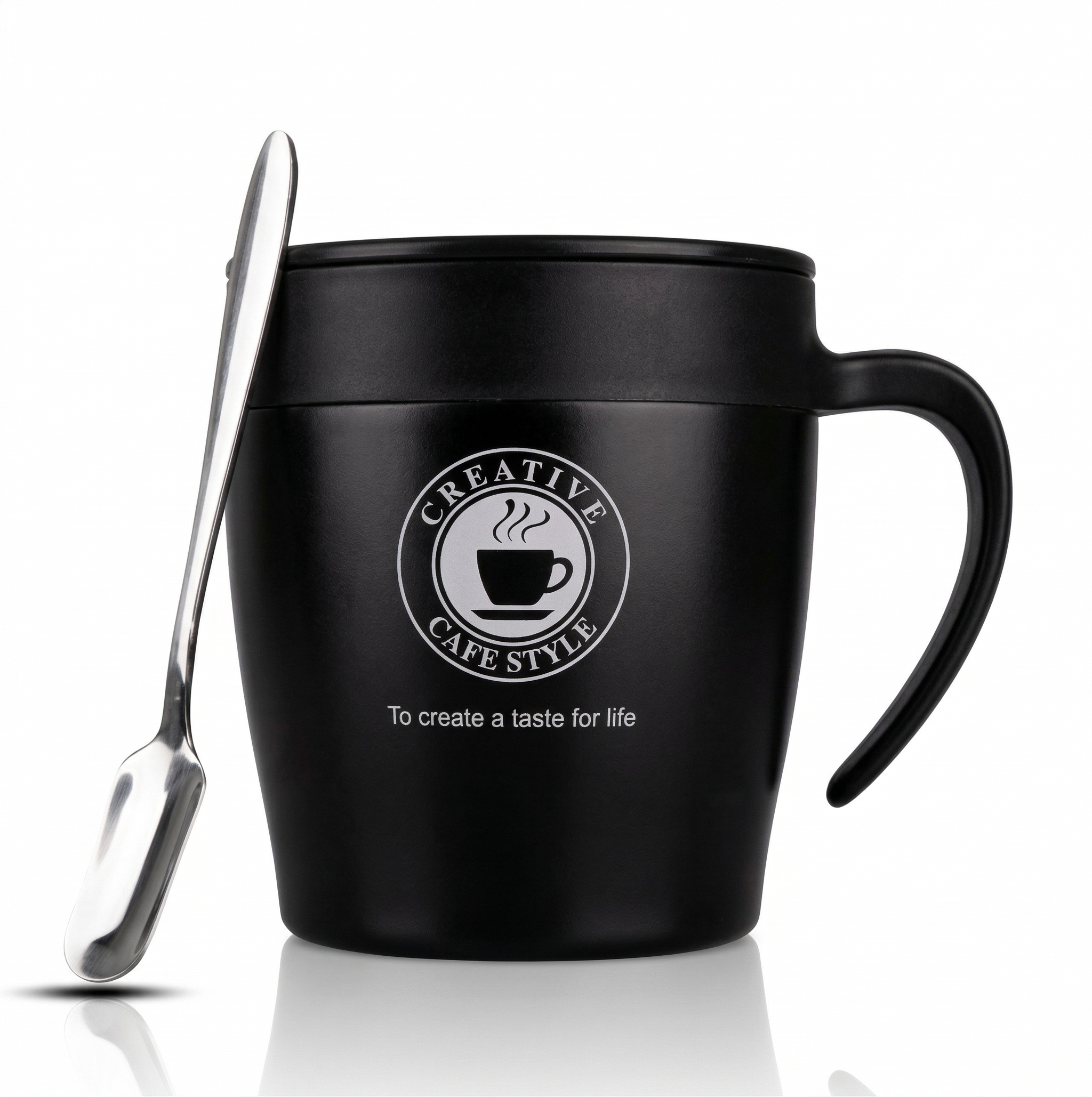 Taza de viaje de acero inoxidable con aislamiento al vacío: termotaza de 330 ml para café, té y agua: duradera, a prueba de fugas, mantiene las bebidas calientes/frías