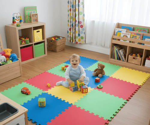 Alfombra de Foamy Tipo Puzzle – Espacio Seguro de Juego Flamingo Kids - Ganga Center